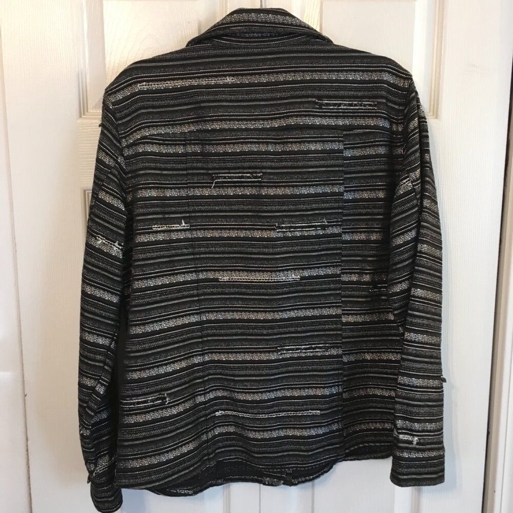 Chico's Sequin Black/Silver Blazer - image 5